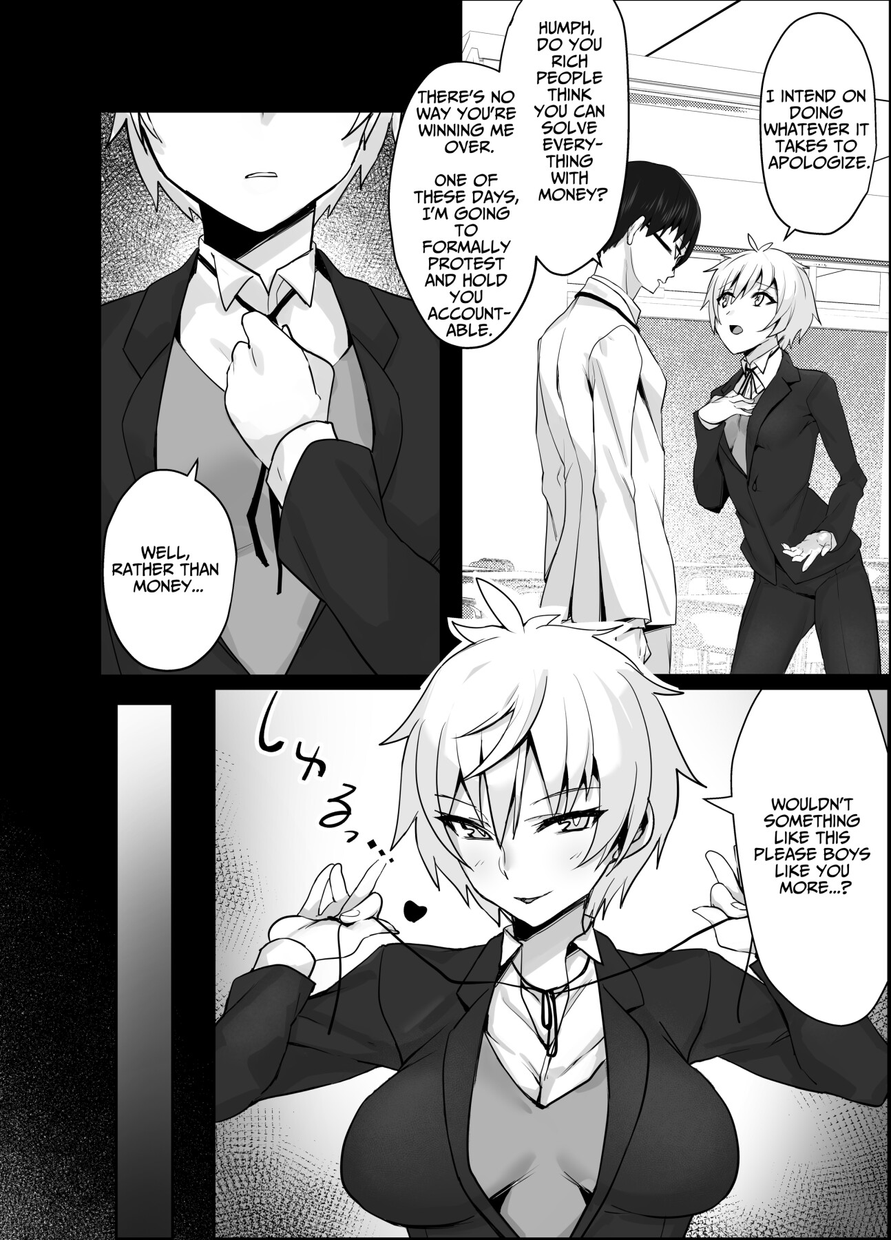 Hentai Manga Comic-Perverted Tomboy Female Butler Offers Apology Sex for her Rich Bitch Mistresses Bullying Behavior-Read-16